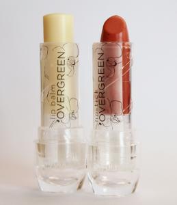 Overgreen lipbalm and lipstick 